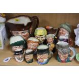 VARIOUS TOBY AND CHARACTER JUGS, to include Royal Doulton 'Beefeater' D6251, 'Robin Hood' D6252 (a/