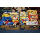 TWO BOXES OF NODDY ITEMS, to include soft toys, jig-saws, books, games etc