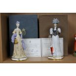 TWO BOXED LIMITED EDITION ROYAL WORCESTER FIGURES FROM VICTORIAN SERIES, 'Elizabeth' and '