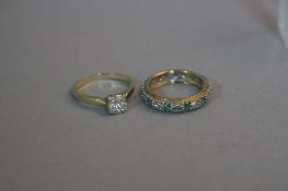 TWO 9CT DIAMOND SET RINGS, ring size L, approximate weight 5.1 grams