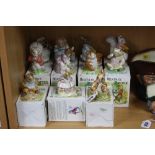 ELEVEN BOXED BESWICK BEATRIX POTTER FIGURES, to include 'Benjamin Bunny Sat on a bank', 'The Old