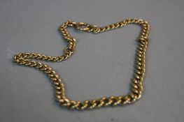 A 9CT WATCH CHAIN, approximate length 37cm, approximate size 30.6 grams