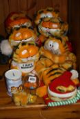GARFIELD, seven soft toys and three novelty items