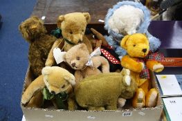 A QUANTITY OF MODERN MERRYTHOUGHT COLLECTORS BEARS AND ANIMALS, includes a Harrods bear (8)