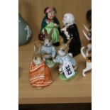 THREE BESWICK BEATRIX POTTER FIGURES, to include two 'Peter Rabbit' and 'Poorly Peter Rabbit',