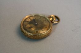 A 14CT OPEN LADIES FOB WATCH, approximate weight 39.2 grams