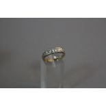 A 9CT DIAMOND HALF ETERNITY RING, ring size P, approximate weight 3.4 grams