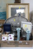 VARIOUS CERAMICS, PEWTER, PICTURES ETC