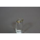 A 1920'S 18CT FIVE STONE DIAMOND RING, ring size O, approximate weight 2.5 grams