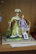 A BOXED LIMITED EDITION ROYAL WORCESTER FIGURE GROUP FROM VICTORIAN SERIES, 'Charlotte and Jane'