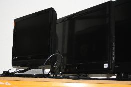 A TECHNIKA 26' LCD TV, with built in DVD player and a Technika 19' LCD TV (2)