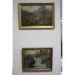 OCTAVIUS WILMOT, ''SKELWORTH FORCE, AMBLESIDE'', oil on board, signed lower right, exhibition