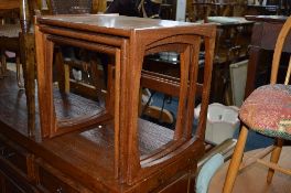 A G PLAN QUADRILLE TEAK NEST OF THREE TABLES