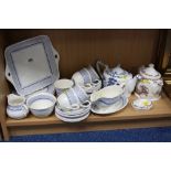 MASONS 'LOUISE' TEAWARES, to include cake plate, six 19.5cm plates, milk jug, sugar bowl, five cups,