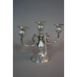 A STERLING SILVER CANDELABRA, approximate height 18.5cm