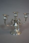 A STERLING SILVER CANDELABRA, approximate height 18.5cm