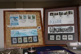 TWO FRAMED 1ST EDITION STAMPS, - British Butterfly and Canine Defence League and a box of mixed