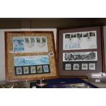 TWO FRAMED 1ST EDITION STAMPS, - British Butterfly and Canine Defence League and a box of mixed