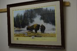 AFTER DAVID SHEPHERD, 'The Hot Springs of Yellowstone', limited edition no 838/1500, blind Solomon &