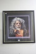 ROBERT.O. LENKIEWICZ (1941-2002), self portrait, a Limited Edition colour print, blind stamped,