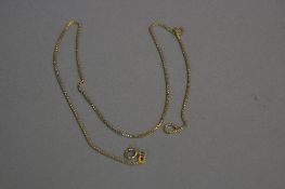 AN 18CT BOX CHAIN NECKLACE, approximate length 51cm, approximate weight 6.3 grams