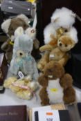 A QUIANTITY OF MERRYTHOUGHT COLLECTORS BEARS AND ANIMALS, includes a Harrods bear (6)