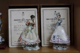 TWO LIMITED EDITION ROYAL WORCESTER FIGURES FROM VICTORIAN SERIES, 'Lisette' and 'Penelope', both No