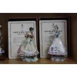 TWO LIMITED EDITION ROYAL WORCESTER FIGURES FROM VICTORIAN SERIES, 'Lisette' and 'Penelope', both No