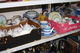 FOUR BOXES AND LOOSE CERAMICS, GLASS, ETC, to include T.G.Green (clovercraft) etc (s.d)