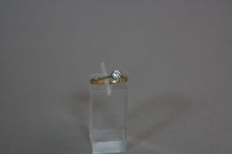 A MID 20TH CENTURY DIAMOND SINGLE STONE RING, estimated round brilliant cut weight 0.30ct, colour
