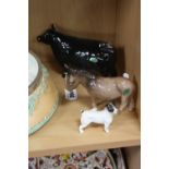 BESWICK ANIMALS, to include Aberdeen Angus Cow No 1563, gloss (back leg loose), Jack Russell Terrier