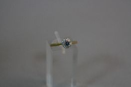 AN 18CT SAPPHIRE AND DIAMOND CLUSTER RING, ring size M, approximate weight 2.4 grams