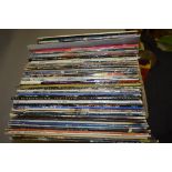 A BOX OF OVER 50 L.P'S, by artists such as Pink Floyd, The Byrds, Yes, Genesis, etc