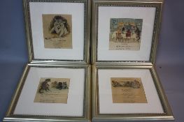 LOUIS WAIN INTEREST, twenty three framed prints of cats, early 20th Century to modern, seven hand