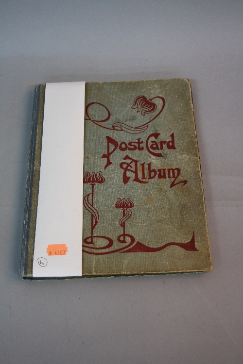 A POSTCARD ALBUM, loosely inserted collection of Victorian and Edwardian British topographic