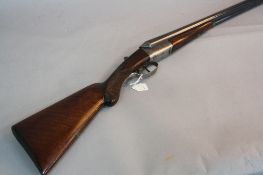 A 12 BORE SIDE BY SIDE DOUBLE BARREL NON EJECTOR BOXLOCK SHOTGUN, chambered for 2 1/2'' nitro