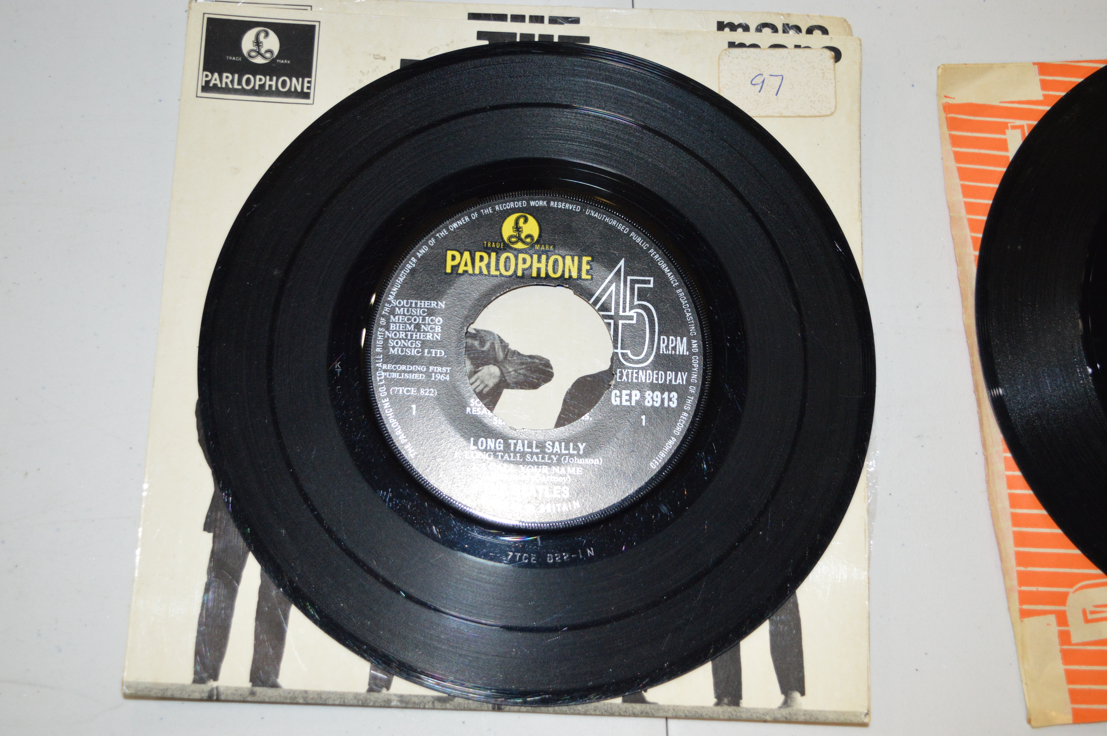 THE BEATLES, seven L.P's and nine singles including a black and gold 1st pressing of Please Please - Image 8 of 8