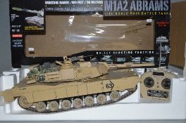 A BOXED MAPLIN RADIO CONTROL PLASTIC M1A2 ABRAMS MAIN BATTLE TANK, No.0817, 1:16 scale, not