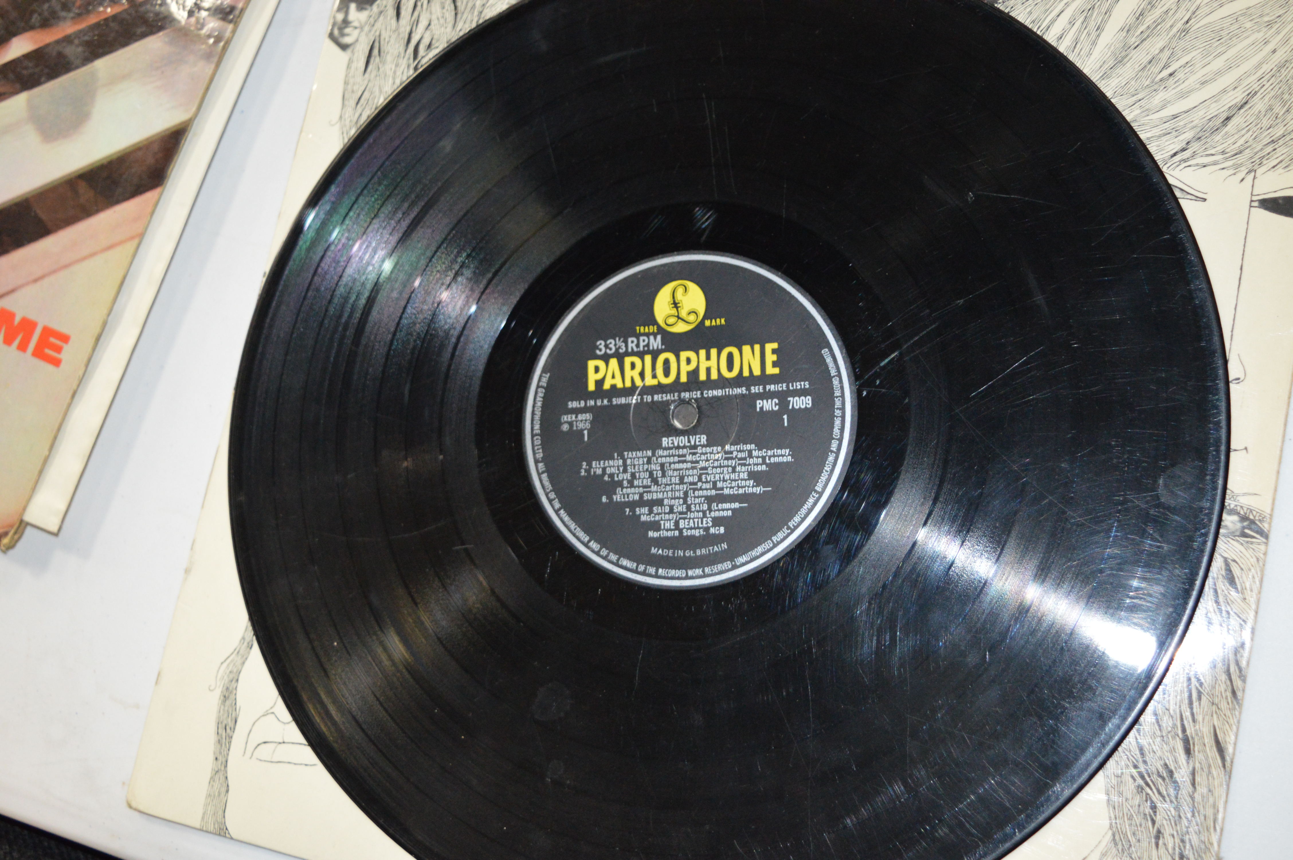 THE BEATLES, seven L.P's and nine singles including a black and gold 1st pressing of Please Please - Image 2 of 8