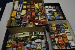 A QUANTITY OF UNBOXED AND ASSORTED PLAYWORN DIECAST VEHICLES, to include Corgi Toys Lotus Racing