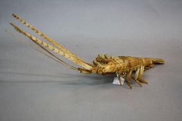 A JAPANESE ARTICULATED BONE LOBSTER, length approximately 46cm