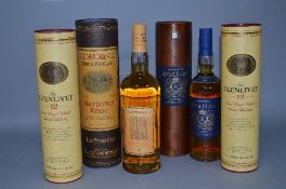 FOUR BOXED BOTTLES OF SINGLE MALT SCOTCH WHISKY, 1 x Sainsbury's Royal Elgin, aged 21 years, 70cl,