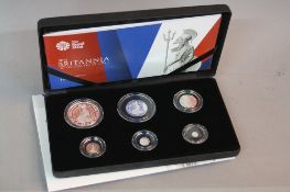 A ROYAL MINT BRITANNIA (THE CHANGING FACE OF BRITAIN), the six silver coin set of 2014 £2 to 5 pence