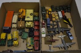 A QUANTITY OF UNBOXED AND ASSORTED PLAYWORN DIECAST VEHICLES, to include Dinky Light Racer, No.