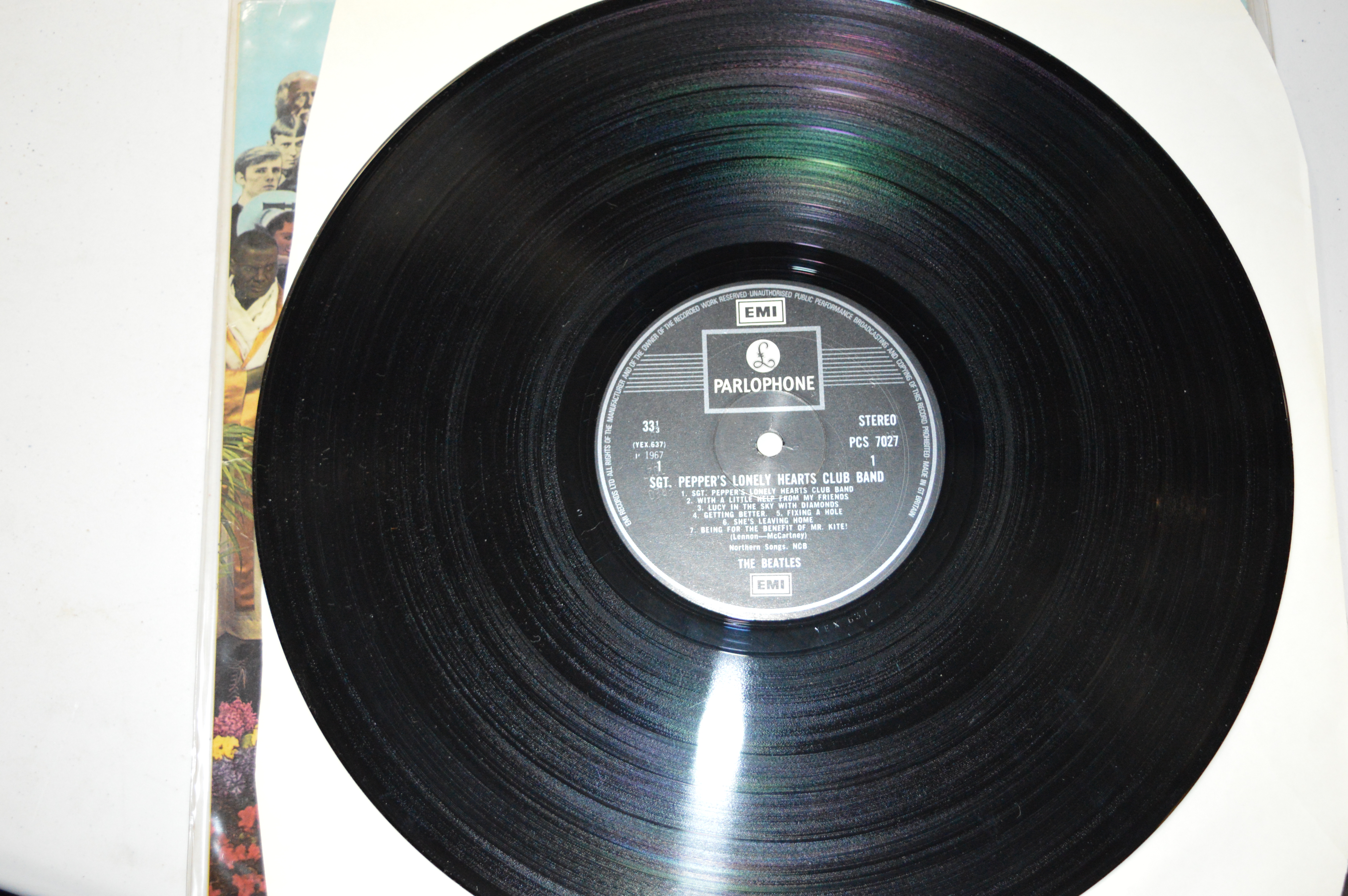 THE BEATLES, seven L.P's and nine singles including a black and gold 1st pressing of Please Please - Image 6 of 8