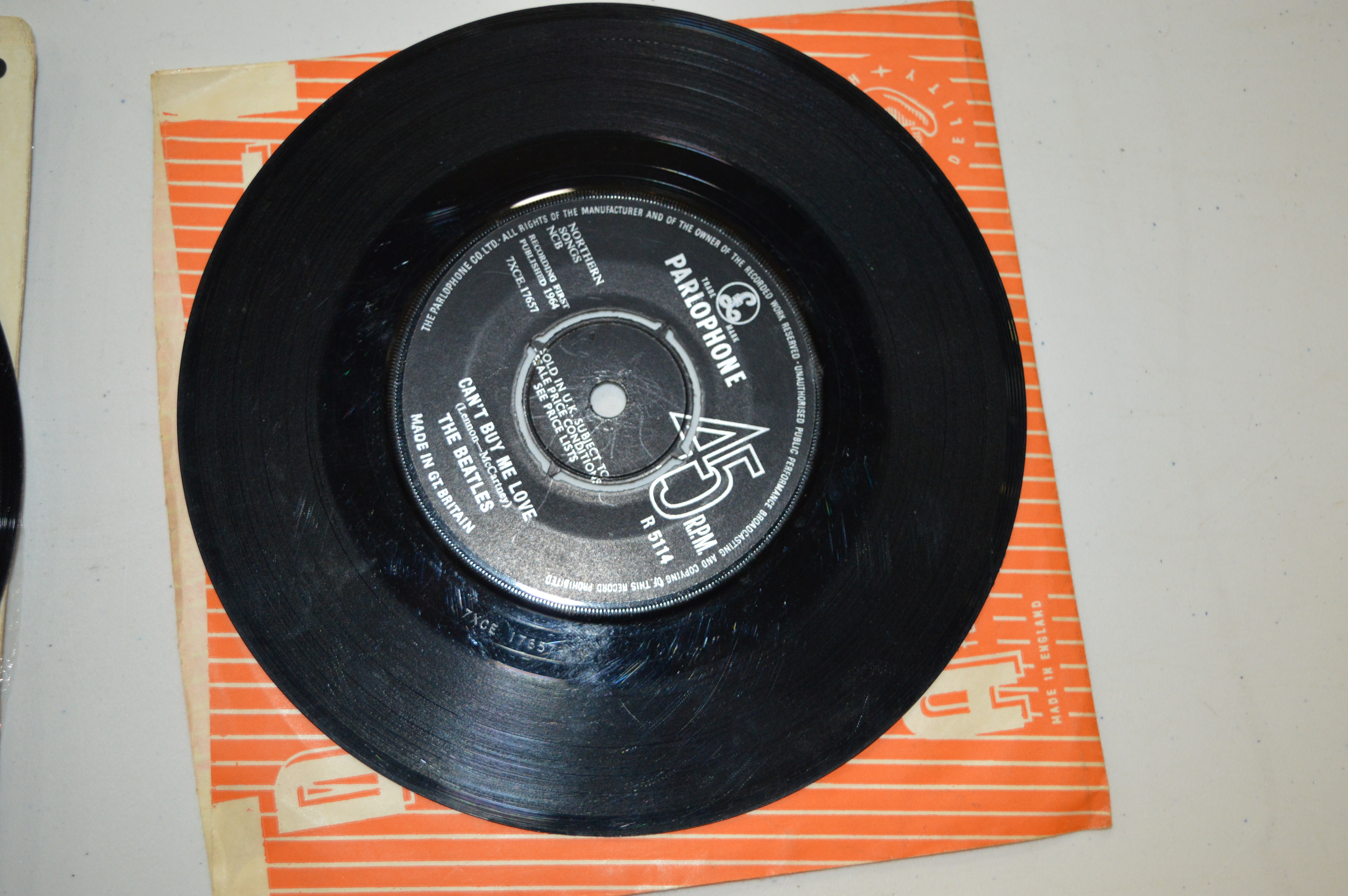 THE BEATLES, seven L.P's and nine singles including a black and gold 1st pressing of Please Please - Image 7 of 8
