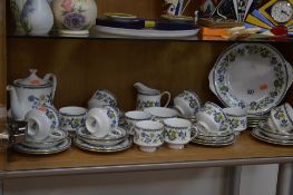 PARAGON 'CONTESSA' TEAWARES, to include teapot, cake plates, six 20cm plates, milk jug (chipped),