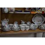 PARAGON 'CONTESSA' TEAWARES, to include teapot, cake plates, six 20cm plates, milk jug (chipped),