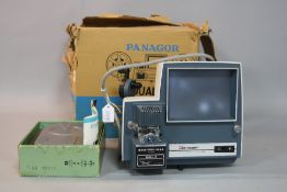 AN AJAX 8MM BATTERY OPERATED MOVIE PROJECTOR, together with a boxed Panagor model 102 Super