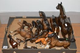 VARIOUS BESWICK HORSES, to include Mare No 1549 (1st version), Shetland Pony No 1033, Shire Mare